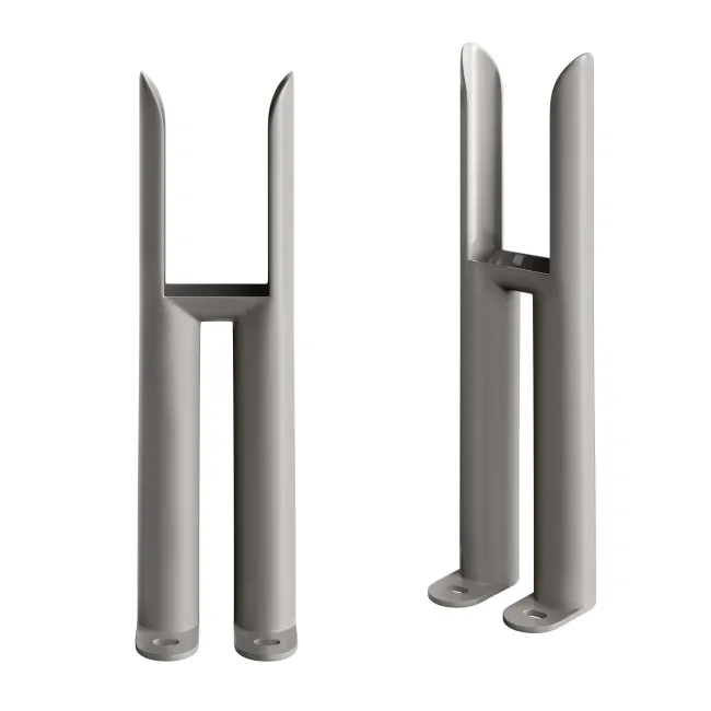 Stone Grey Traditional 2 Column Radiator Feet