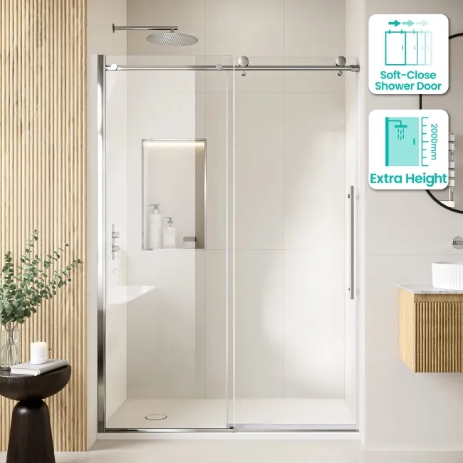 Prague 8mm Soft-Closing Sliding Shower Door 1400mm