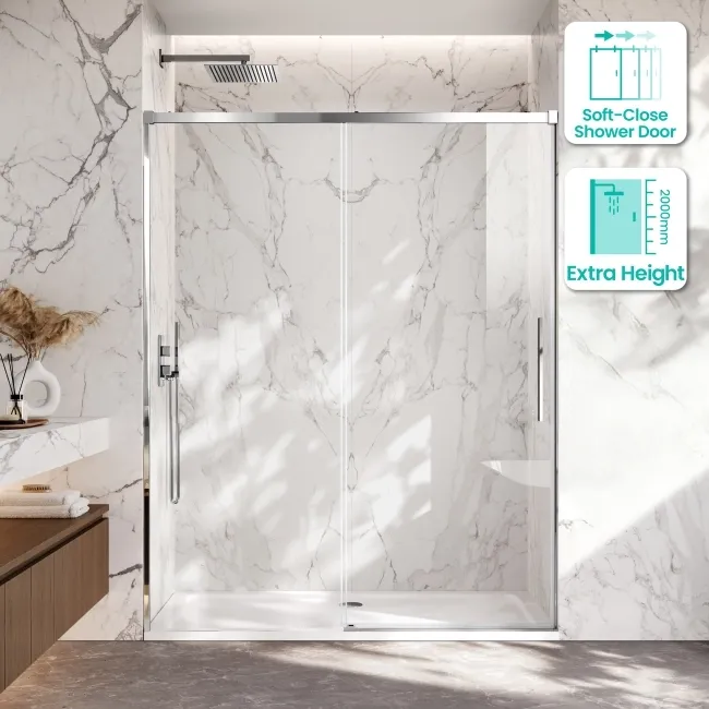 Lisbon 8mm Soft-Closing Sliding Shower Door 1500mm