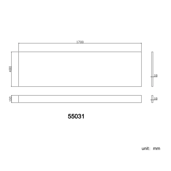 Gloss White Wooden Bath Front Panel 1700mm