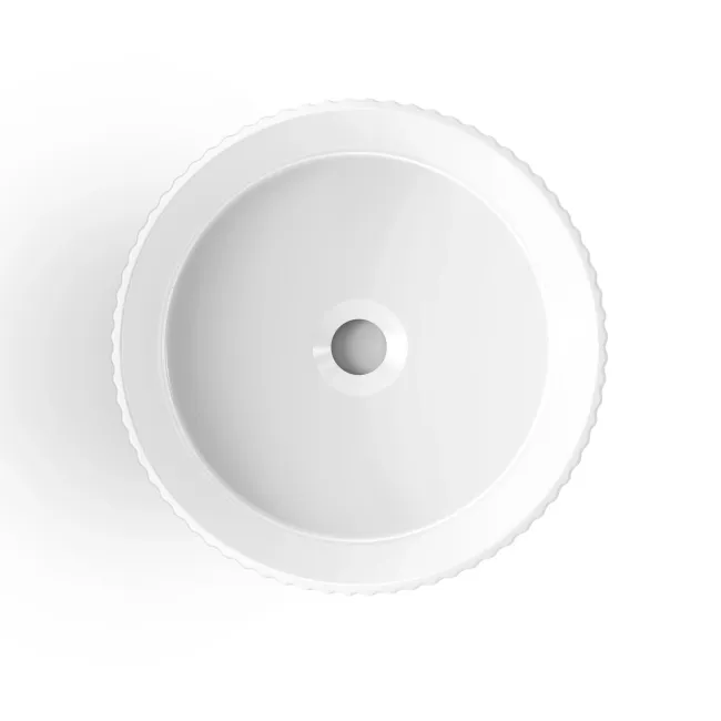 Nevis Fluted Round Counter Top Basin 360mm