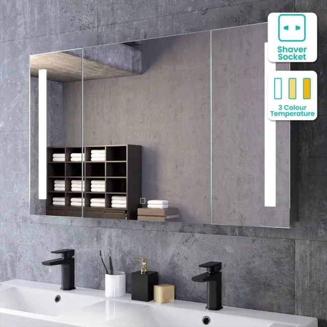 Emielia Illuminated LED Mirror Cabinet 600x1000mm