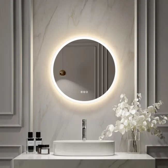 Grace Round Illuminated LED Mirror With BLUETOOTH Speaker 600mm