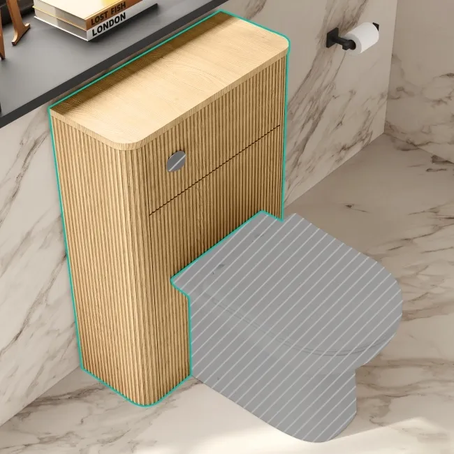 Sorrento Country Oak 600 Toilet Unit