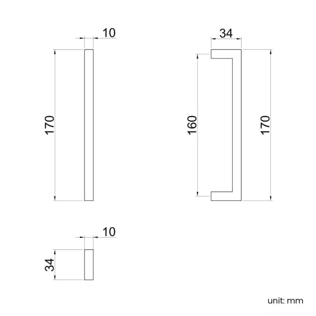 Brushed Brass Handle for Harper Vanity Unit