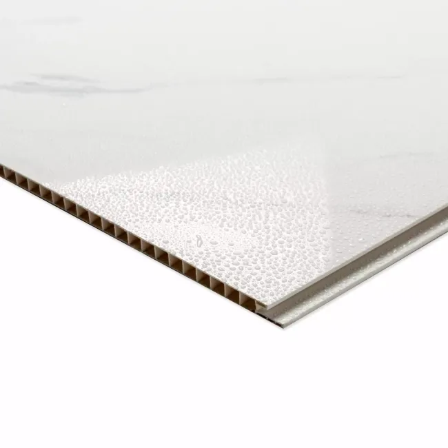 Trepanel Aqua® Gloss Carrara Marble Effect PVC Shower Wall Panel