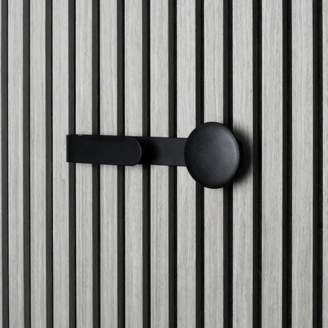 Trepanel Customise® Wooden Hanger Black Horizontal Metal Hook