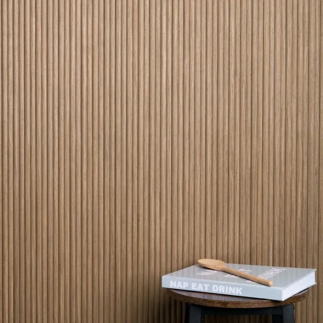 Trepanel Flex® Smoked Oak Flexible Acoustic Wood Panels 1200x600