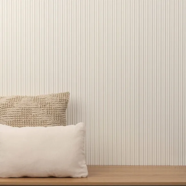 Trepanel Flex® White Flexible Acoustic Wood Panels 2400x300