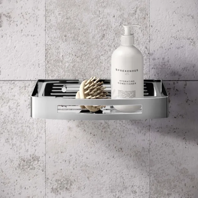 Ivy Chrome Soap Basket