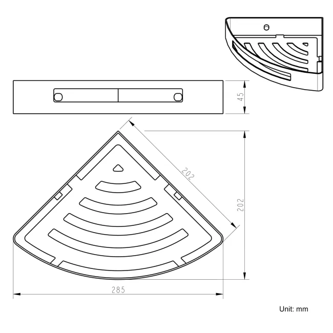 Ivy Chrome Corner Soap Basket