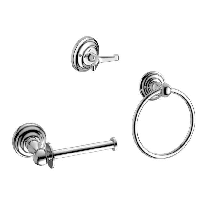 Eleanor Chrome 3 Pieces Accessory Set
