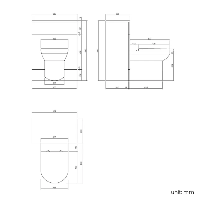 Harper Gloss White Back To Wall Unit and Miami Toilet