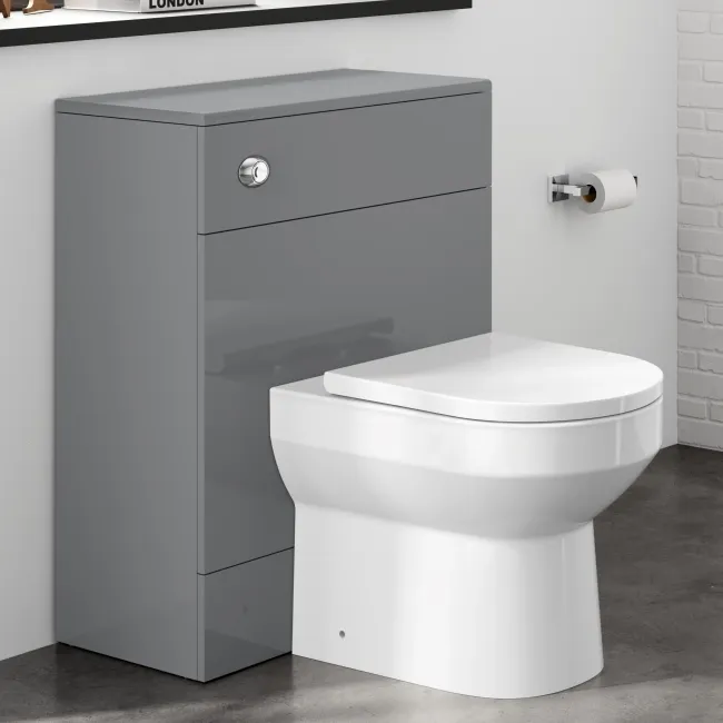 Harper Stone Grey Back To Wall Unit and Miami Toilet