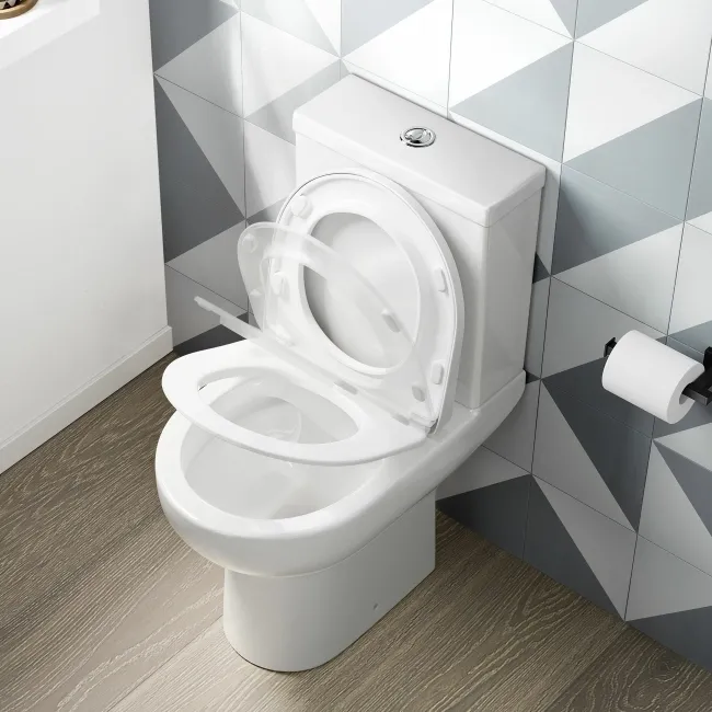 Manhattan Slimline 560 Depth Rimless Close Coupled Toilet With Soft Close Seat