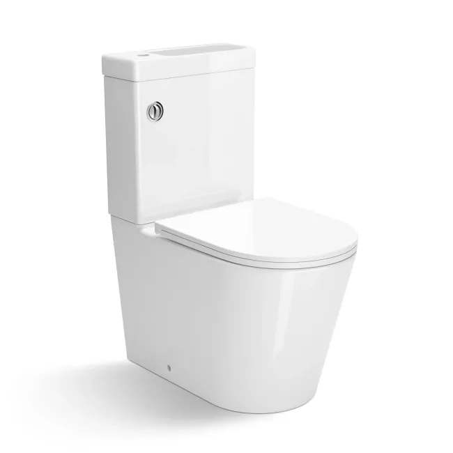 Loma 2-In-1 Combined Wash Basin & Rimless Toilet With Premium Soft Close Slim Seat