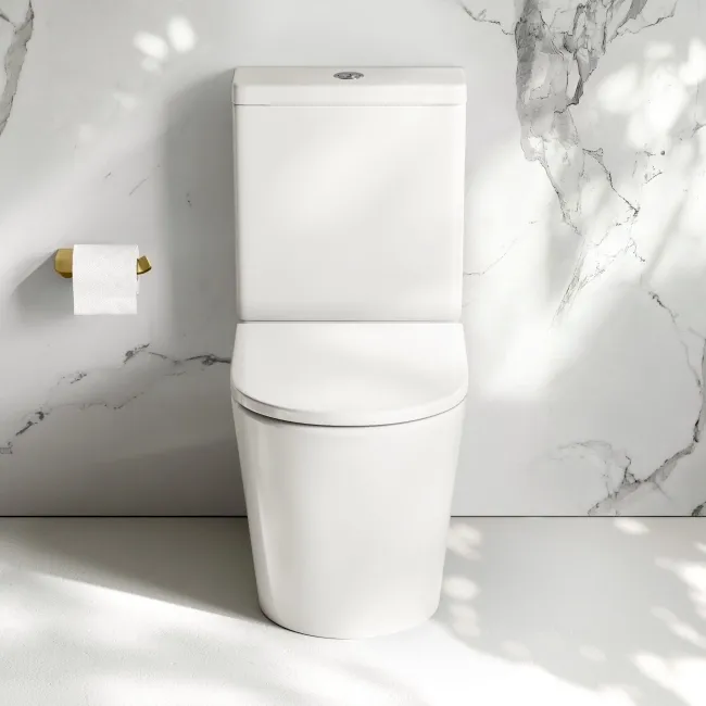Loma Rimless Fully Back To Wall Close Coupled Toilet With Premium Soft Close Seat