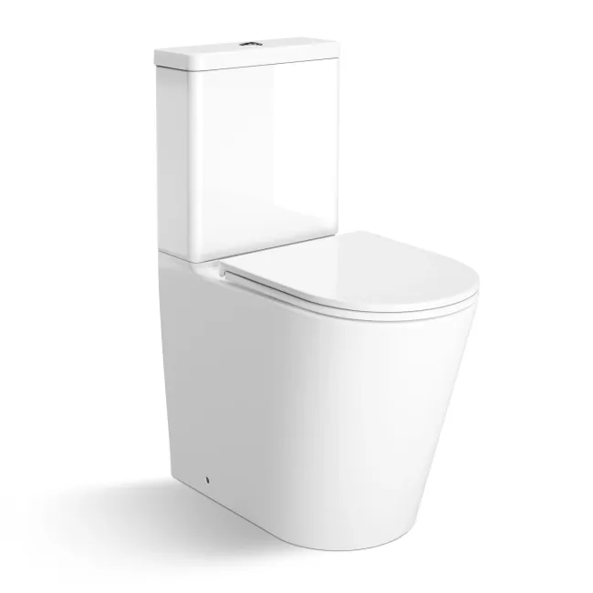 Loma Rimless Comfort Height Close Coupled Toilet With Premium Soft Close Slim Seat