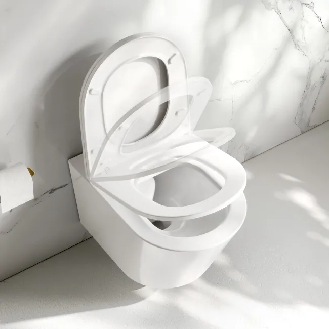 Loma Rimless Wall Hung Toilet With Premium Soft Close Slim Seat
