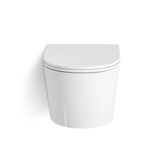 Loma Rimless Wall Hung Toilet With Premium Soft Close Slim Seat