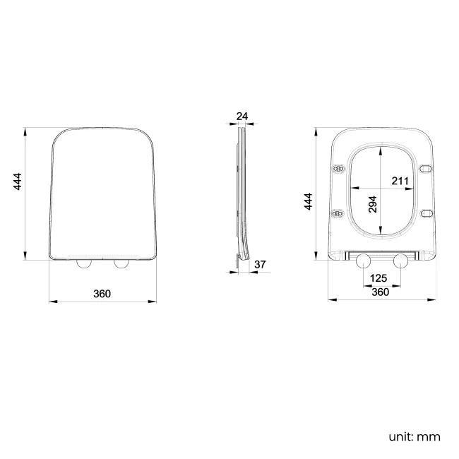 Kent Matt Black Rimless Tornado Wall Hung Toilet With Premium Soft Close Slim Seat