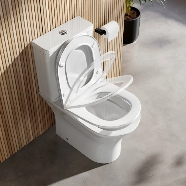 Brooklyn Rimless Close Coupled Toilet With Premium Soft Close Slim Seat