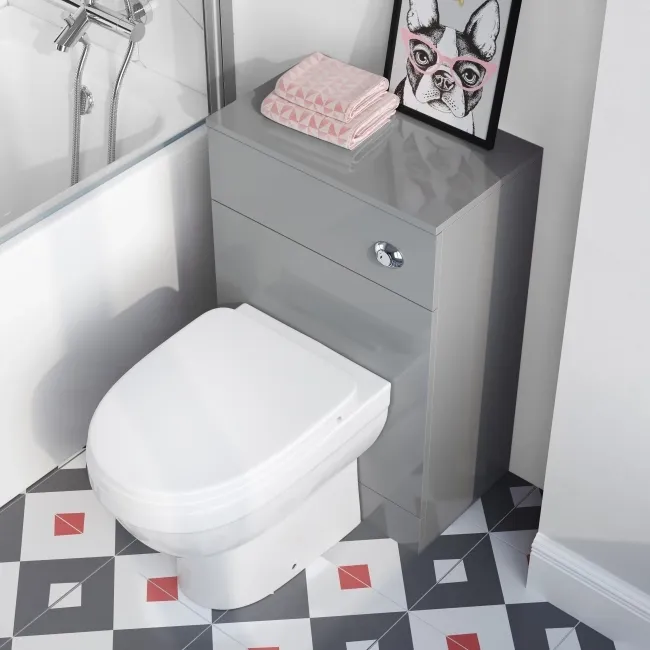 Quartz Stone Grey Back To Wall Unit and Seattle Toilet