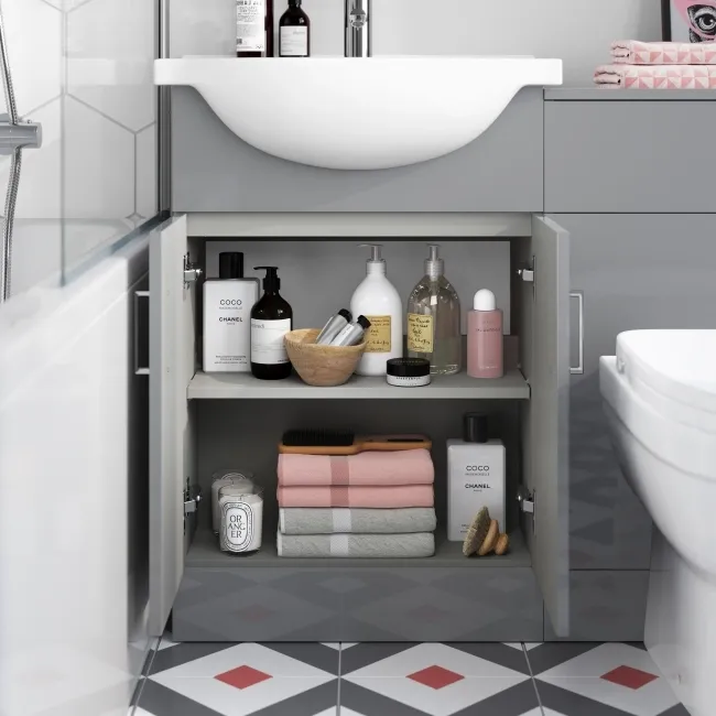Quartz Stone Grey Combination Vanity Basin and Seattle Toilet 1050mm