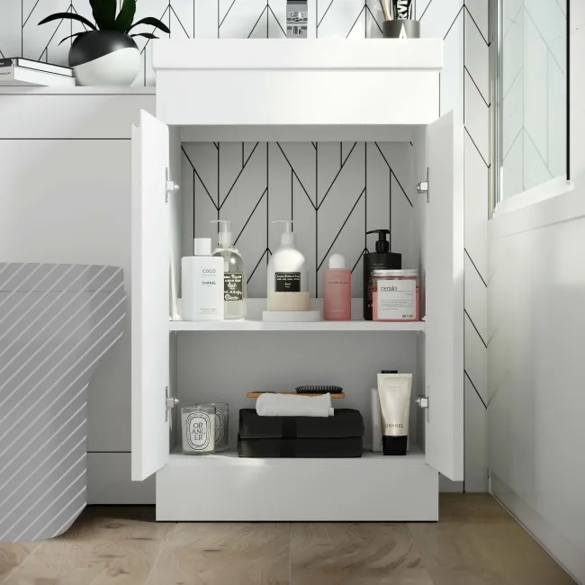 Trent Gloss White Basin Vanity and Back To Wall Unit 1000mm