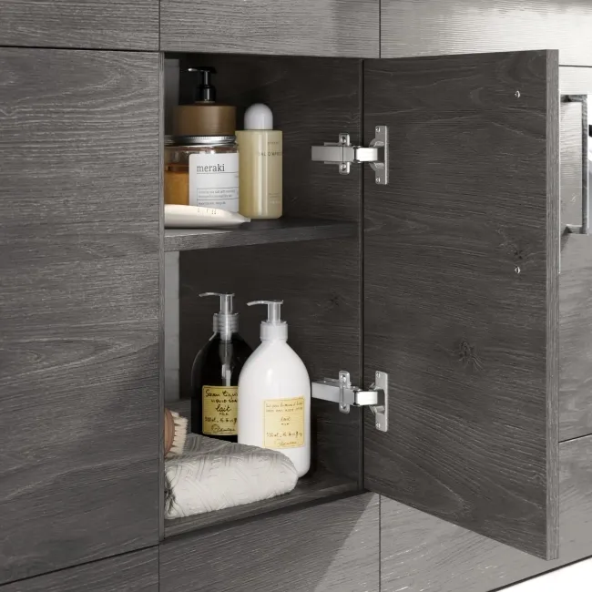 Harper Charcoal Elm Combination Vanity Basin with Marble Top & Miami Toilet 1500mm