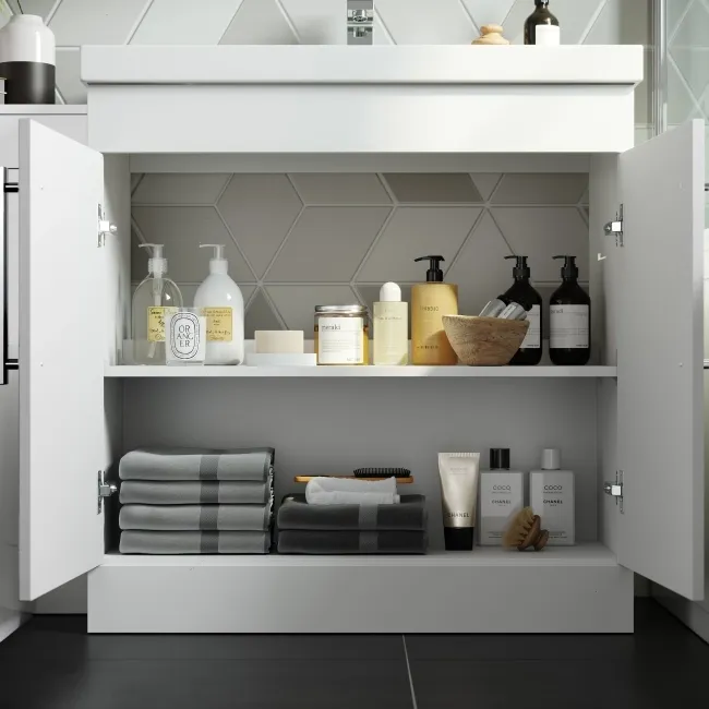 Avon Gloss White Combination Vanity Basin and Boston Toilet 1300mm