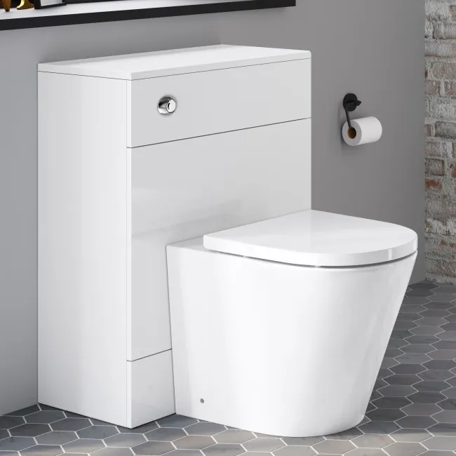 Harper Gloss White Back To Wall Unit and Boston Toilet