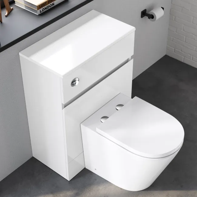 Foster Gloss White Back To Wall Unit and Boston Toilet