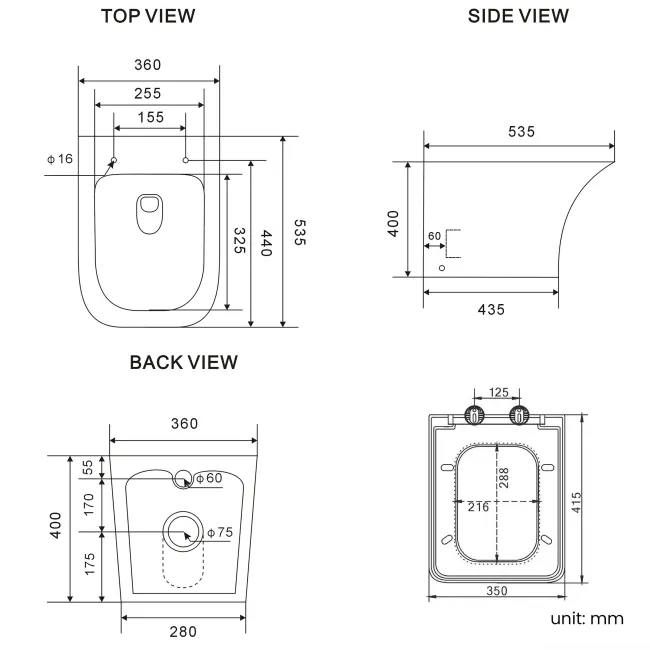 Sicily Fluted Black Walnut Combination Vanity Basin with Marble Top & Houston Toilet 1000mm - Black Accents