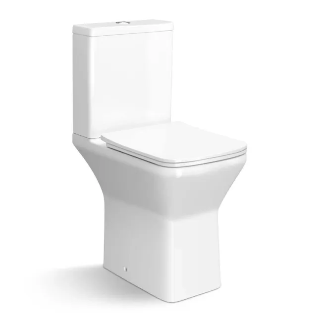 Dallas Rimless Comfort Height Close Coupled Toilet With Slim Soft Close Seat