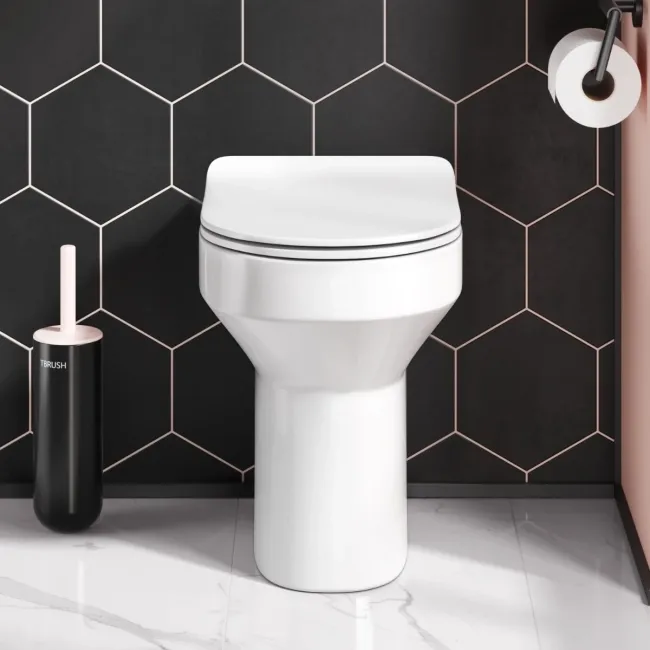 Denver Rimless Comfort Height Back To Wall Toilet With Premium Soft Close Slim Seat