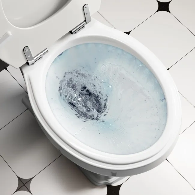 Lima Traditional Close Coupled Toilet With Cotton White Wooden Seat