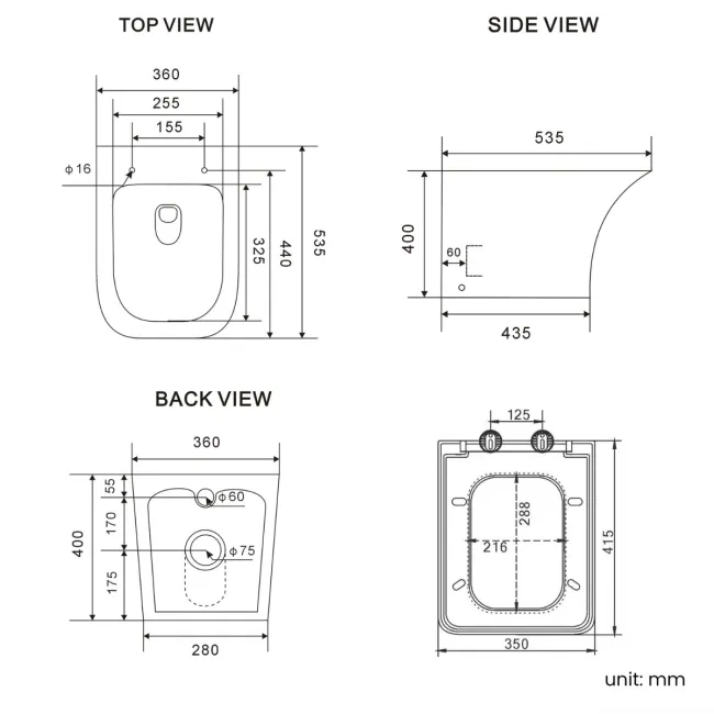 Harper Stone Grey Combination Vanity Basin and Houston Toilet 1200mm - Brushed Brass Accents