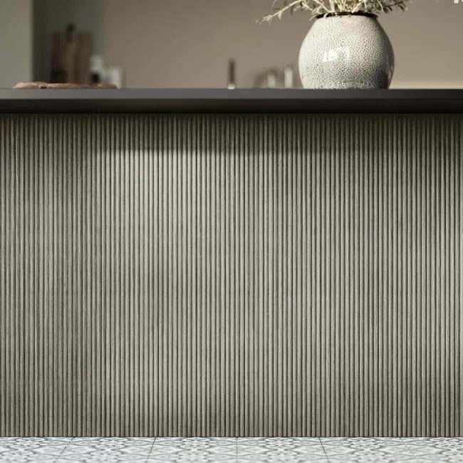 Trepanel Flex® Ash Grey Flexible Acoustic Wood Panels 1200x600