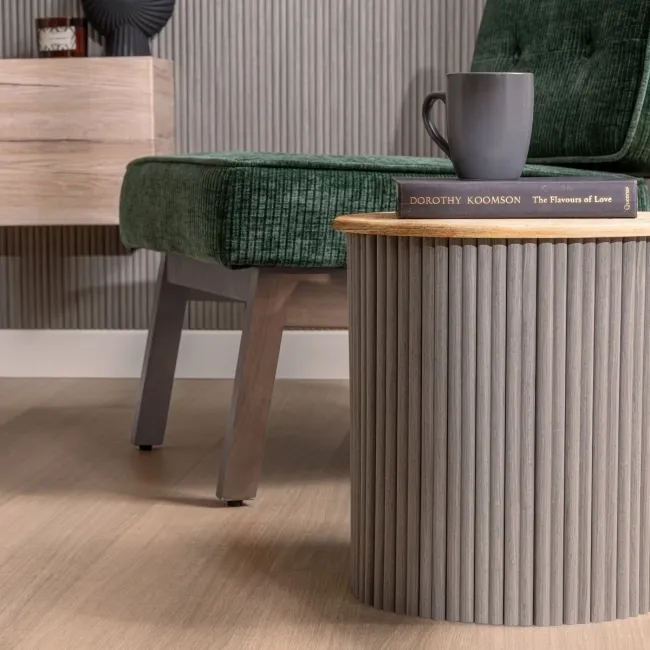 Trepanel Flex® Ash Grey Flexible Acoustic Wood Panels 2400x300