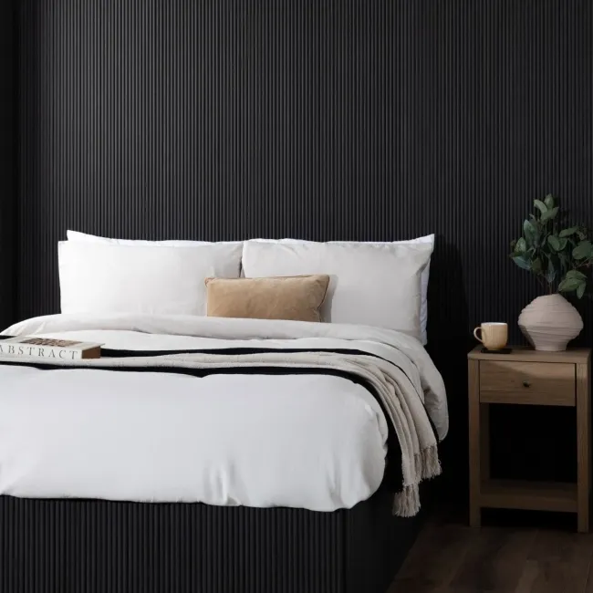 Trepanel Flex® Noir Black Flexible Acoustic Wood Panels 2400x300