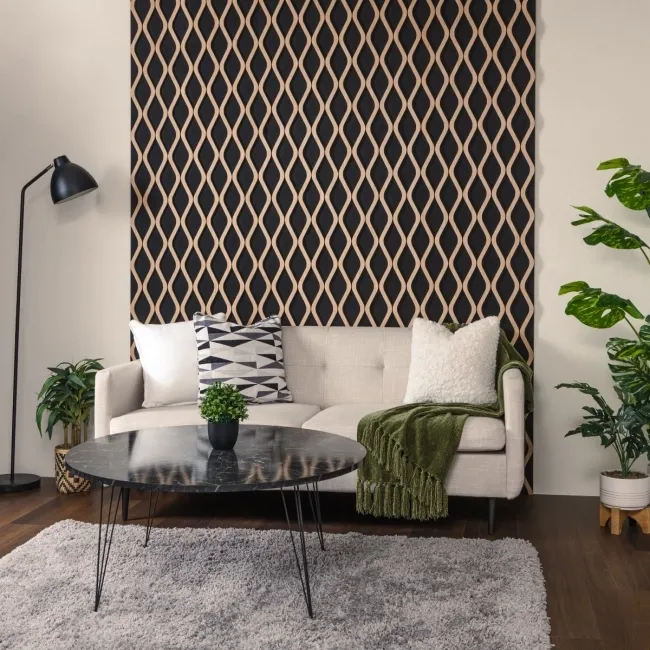 Trepanel® Oak Wave Lattice Acoustic Wood Slat Panels