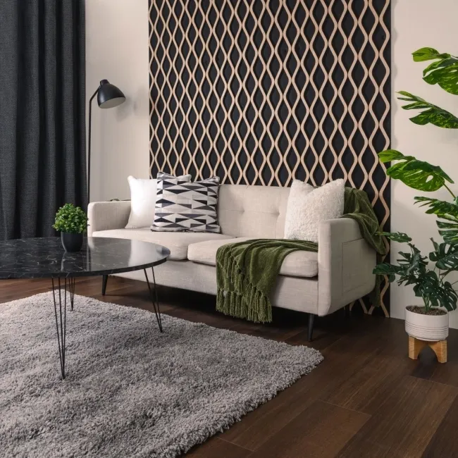 Trepanel® Oak Wave Lattice Acoustic Wood Slat Panels