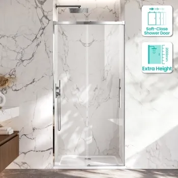Lisbon 8mm Soft-Closing Sliding Shower Door 1100mm