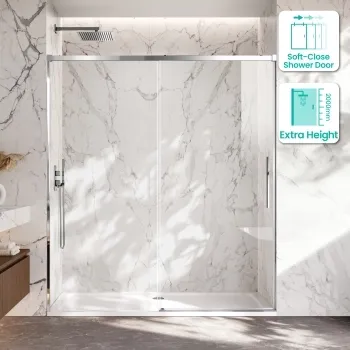 Lisbon 8mm Soft-Closing Sliding Shower Door 1700mm