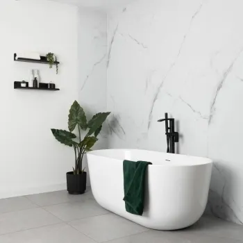 Trepanel Aqua Luxe® Carrara Soft Marble Effect Embossed Satin SPC XXL Wall Panel