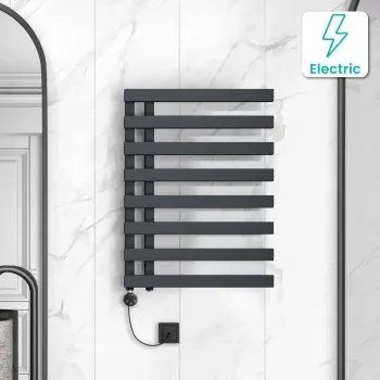 Palermo Electric Anthracite Designer Heated Towel Rail 800x600mm
