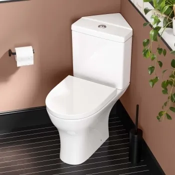 Orlando Close Coupled Corner Toilet With Soft Close Seat