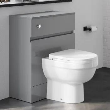 Foster Stone Grey Back To Wall Unit and Seattle Toilet