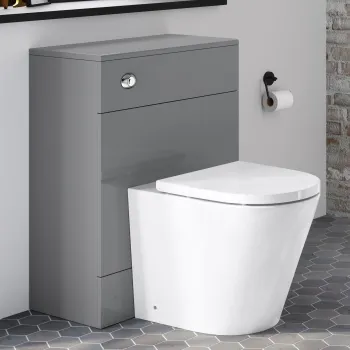 Harper Stone Grey Back To Wall Unit and Boston Toilet